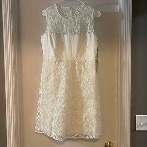 NEW Calvin Klein White Lace Dress Size 8